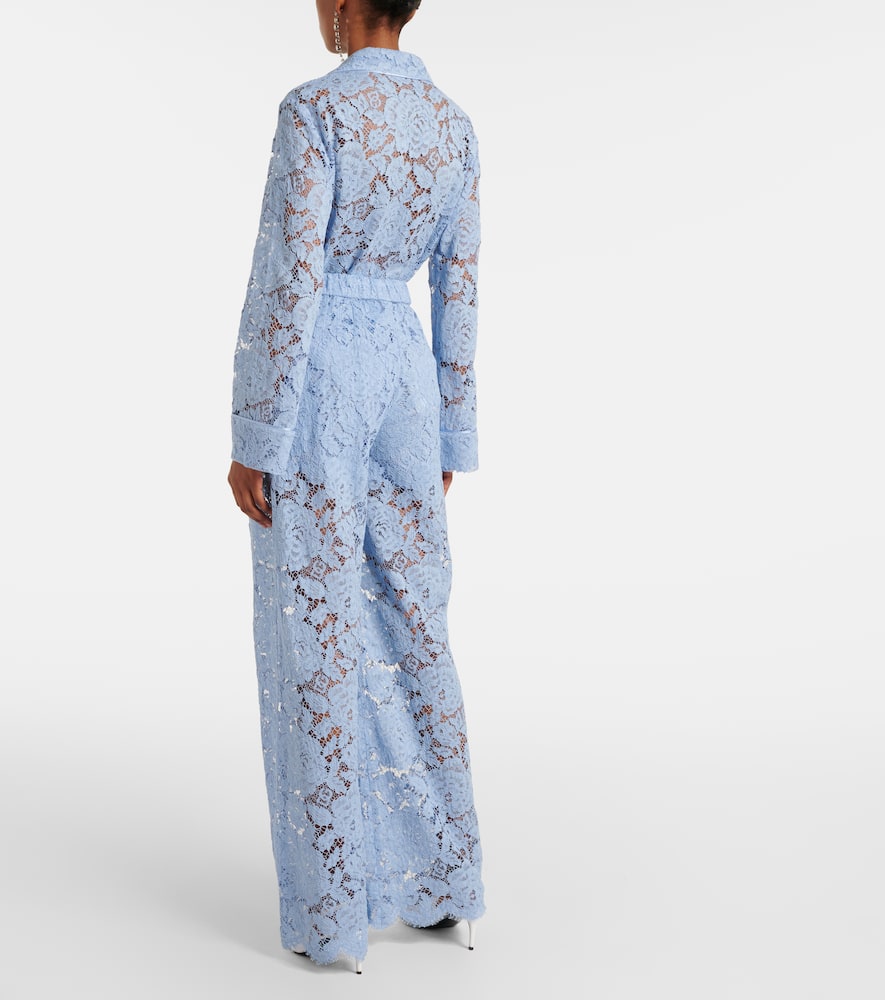 Lace wide-leg pants