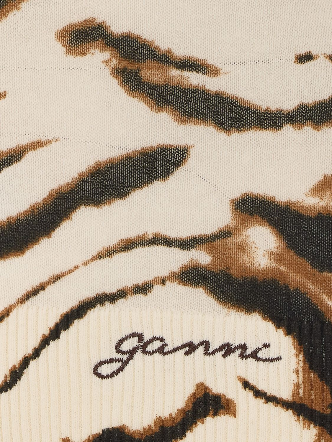 Zebra-Print Organic Cotton-Blend Knit Polo