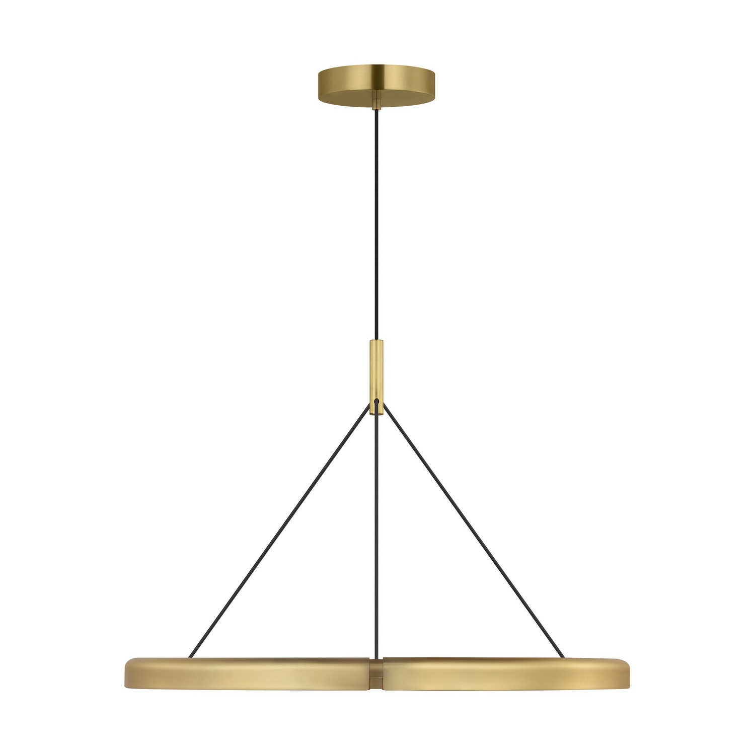 Hand-Rubbed Antique Brass LED Chandelier from the Cloak Collection