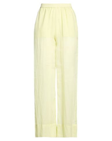 Woman Pants Pastel yellow Size S Ramie