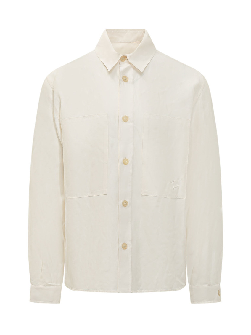 White Regular Solid Shirt