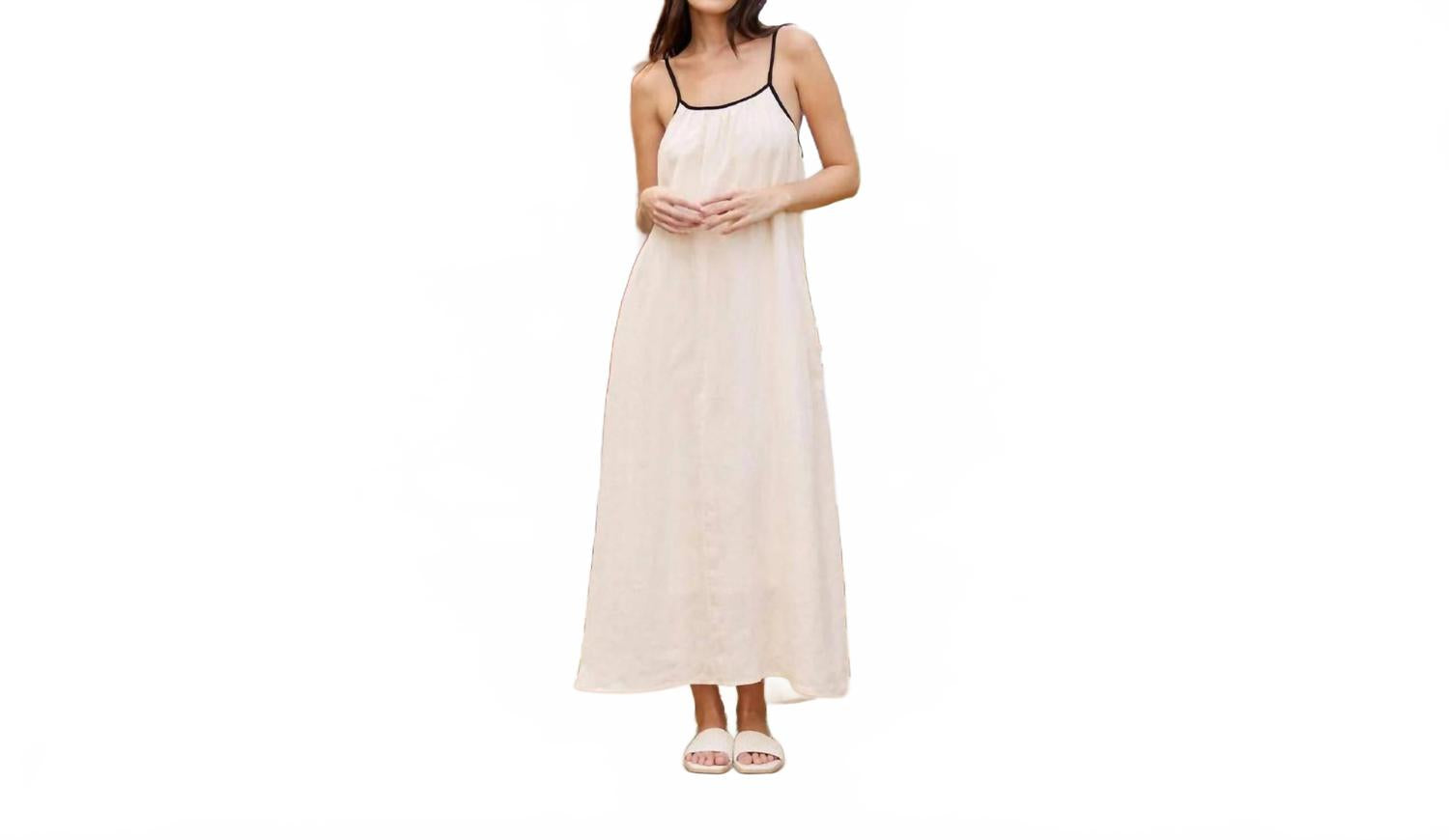Women's Kianna Contrast Bind Dress In Cream