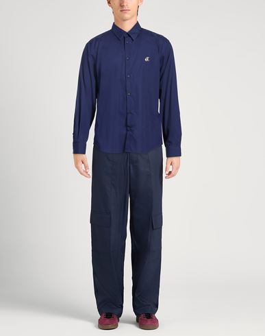Man Shirt Blue Size 38 Cotton