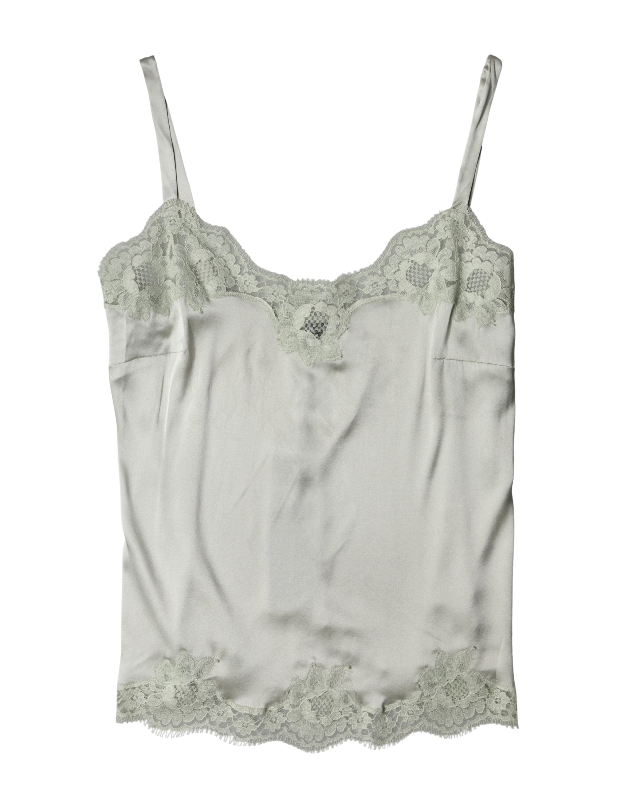 Floral Lace Tank Top — Green