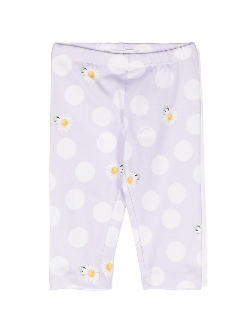 Polka-dot stretch-cotton leggins - Purple