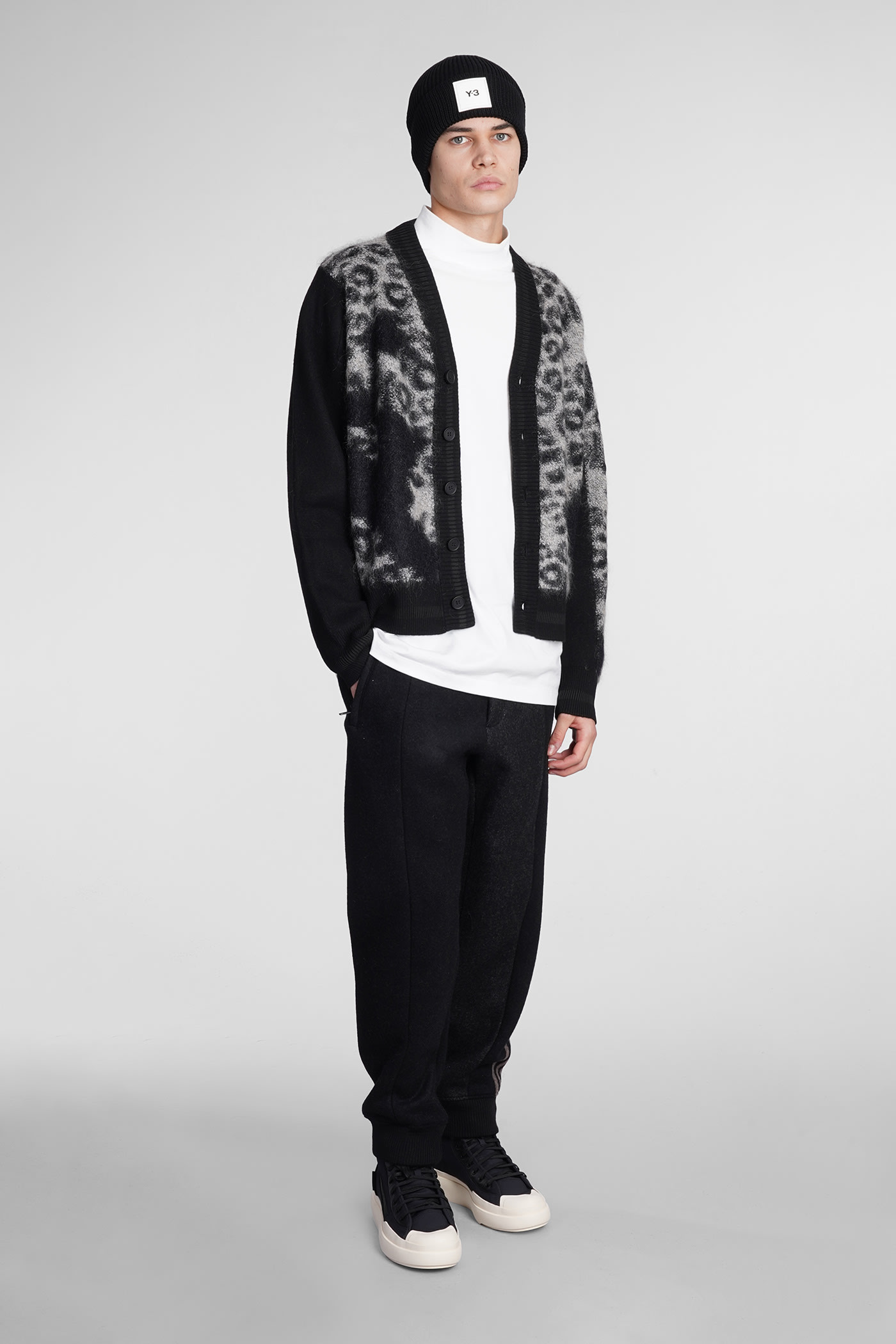 Cardigan In Black Wool