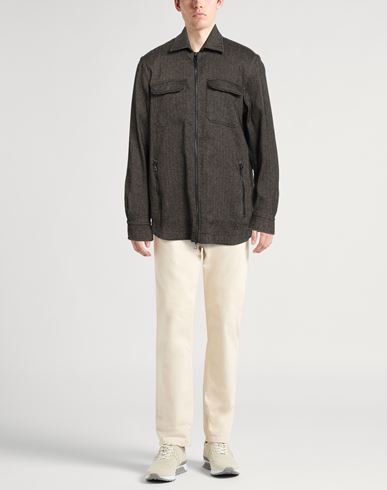 Man Shirt Beige Size L Wool, Nylon