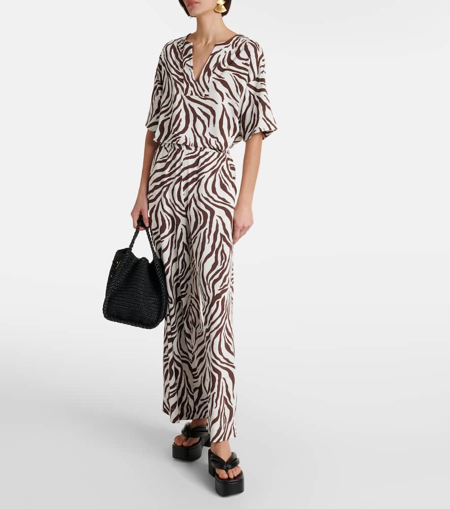 Siberia zebra-print jersey top