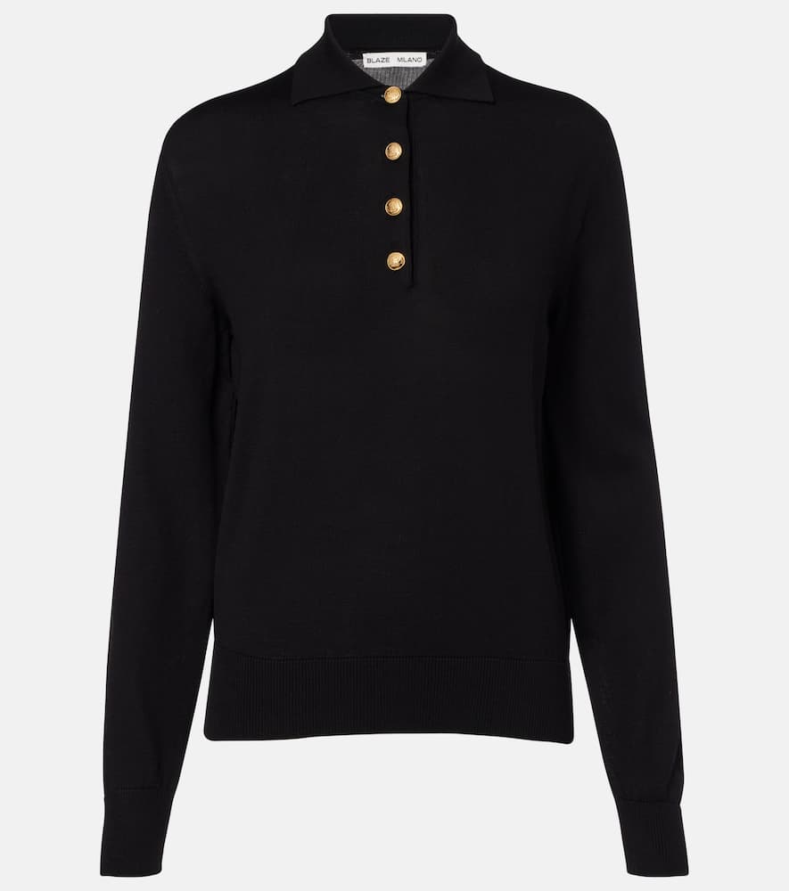 Blazé Milano Alegria silk and cotton polo sweater