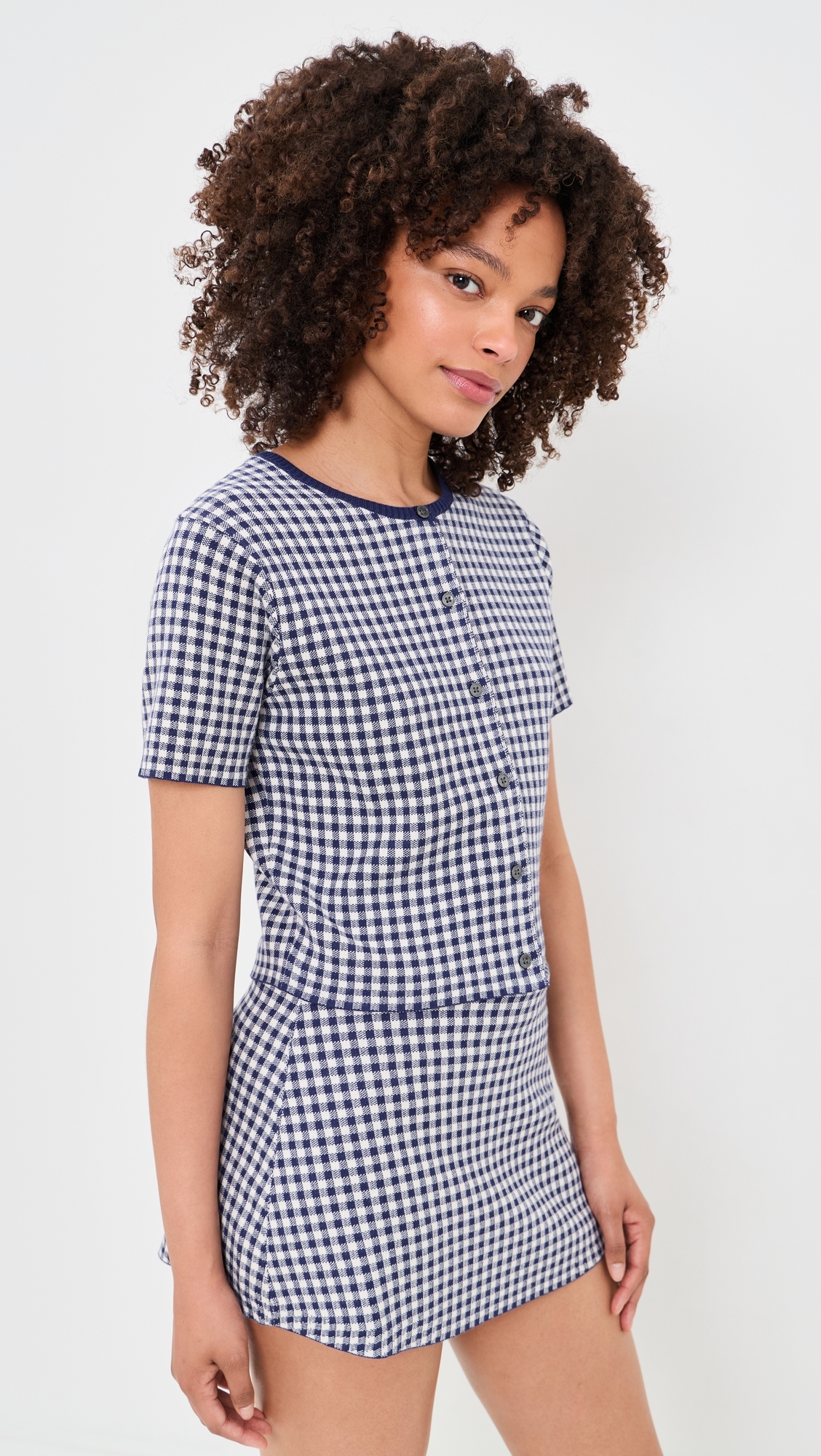 The Keepsake Cardigan Navy Gingham