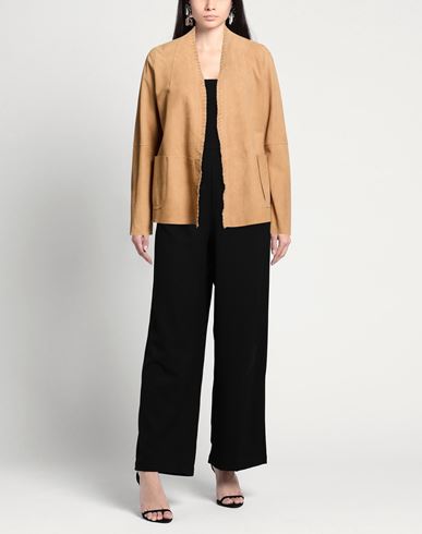 Woman Jacket Camel Size 4 Leather