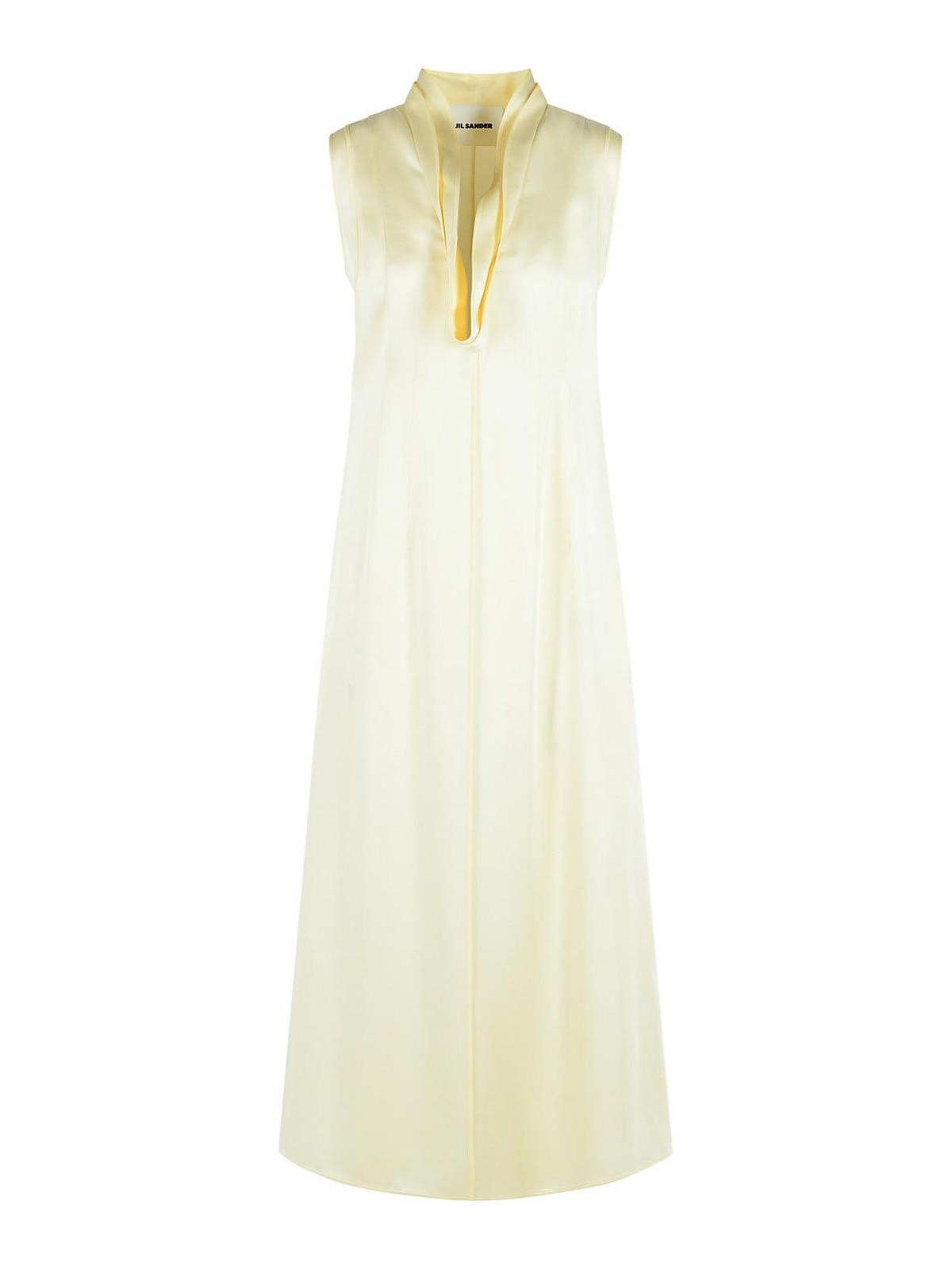 Ivory Acetate And Viscose Dress