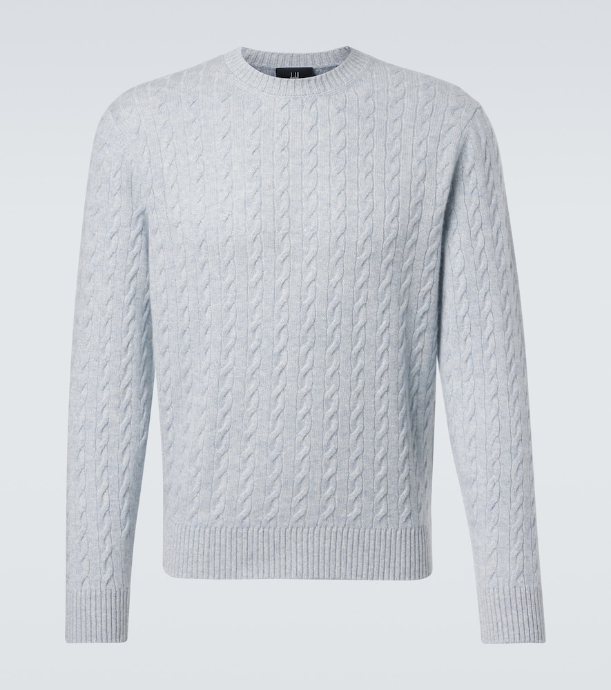 Cable-knit cashmere and linen sweater
