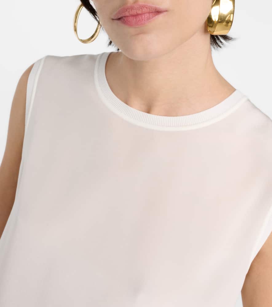 Silk crêpe top