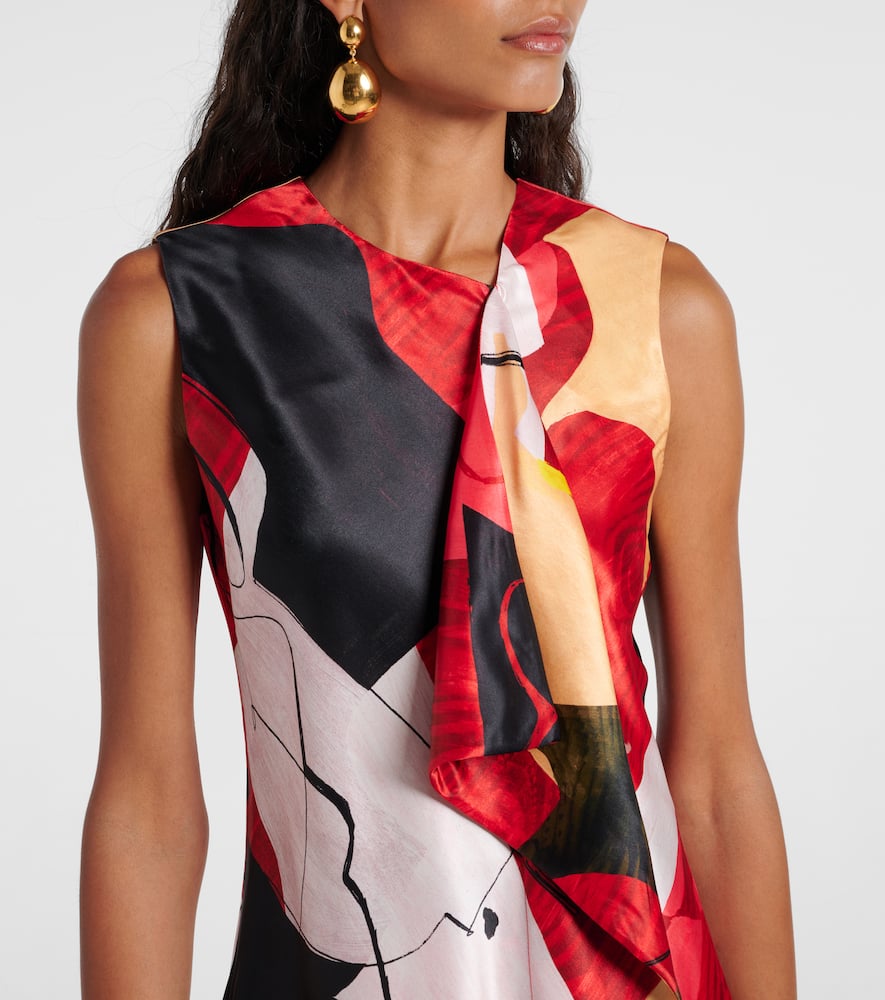Roksanda Kiara printed satin top
