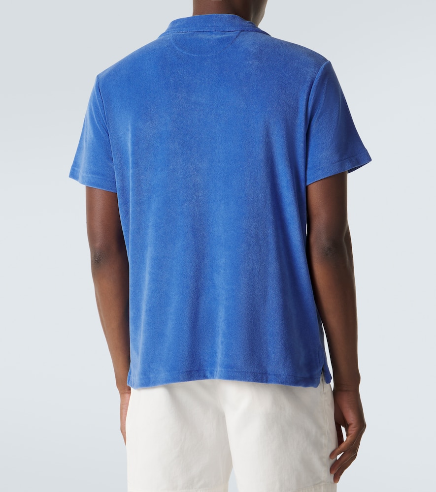 Logo cotton-blend terry polo shirt