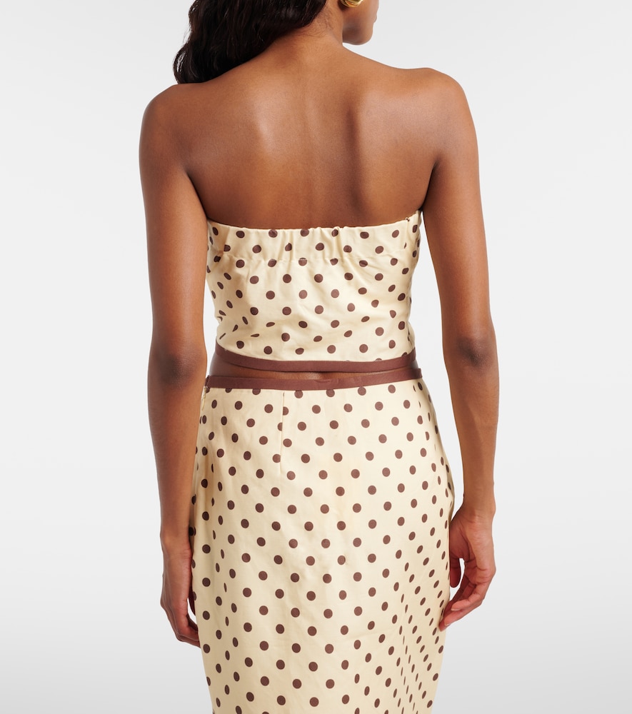 Bowie linen and cotton crop top