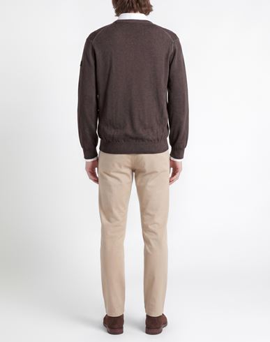Man Sweater Dark brown Size L Virgin Wool