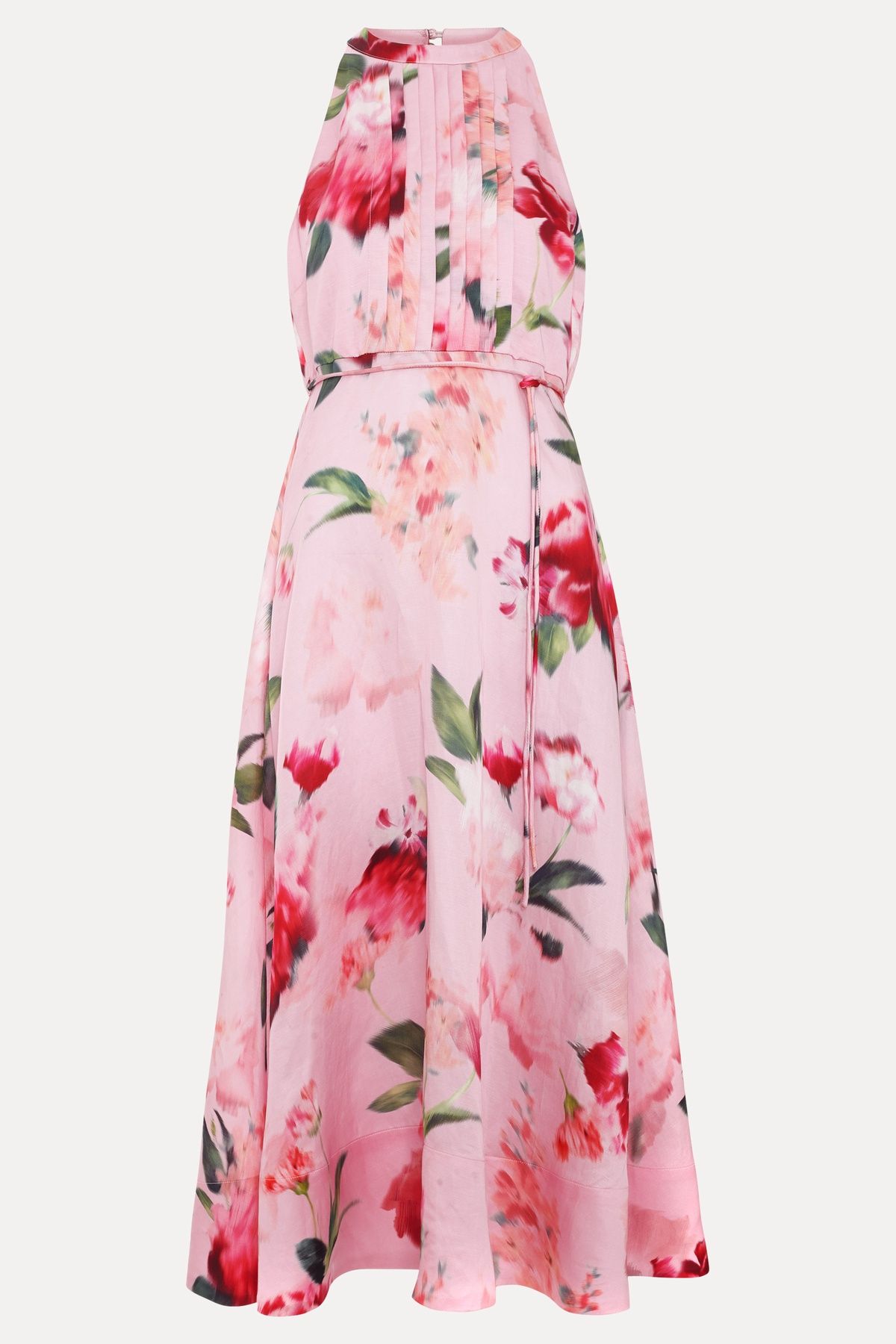 Phase Eight Women's Petite Bethany Halter Neck A-Line Dress in Light Pink