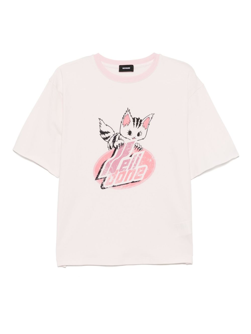 We11done graphic-print T-shirt - Pink