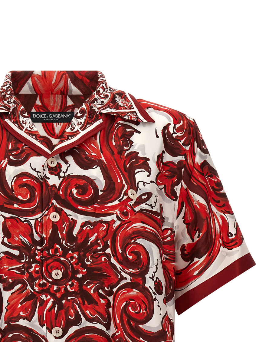 Red Majolica Print Shirt