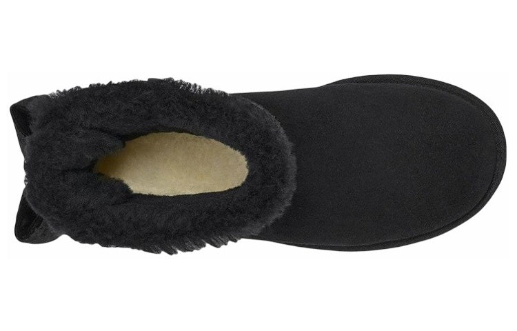 (WMNS) Mini Bailey Bow Crushed Velvet Boot 'Black'