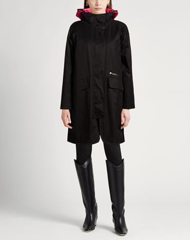 Woman Overcoat & Trench Coat Black Size 4 Polyamide