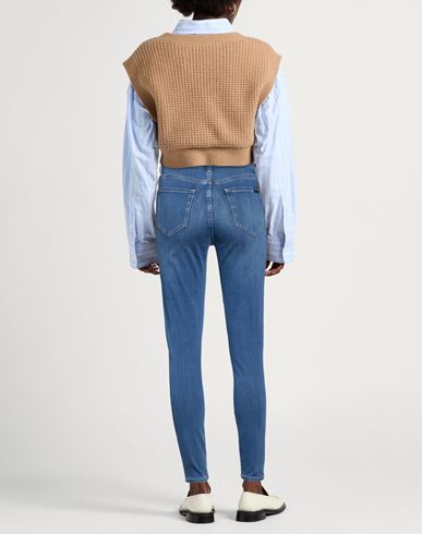 Woman Jeans Blue Size 24 Cotton, Viscose, Modal, Polyester, Elastane