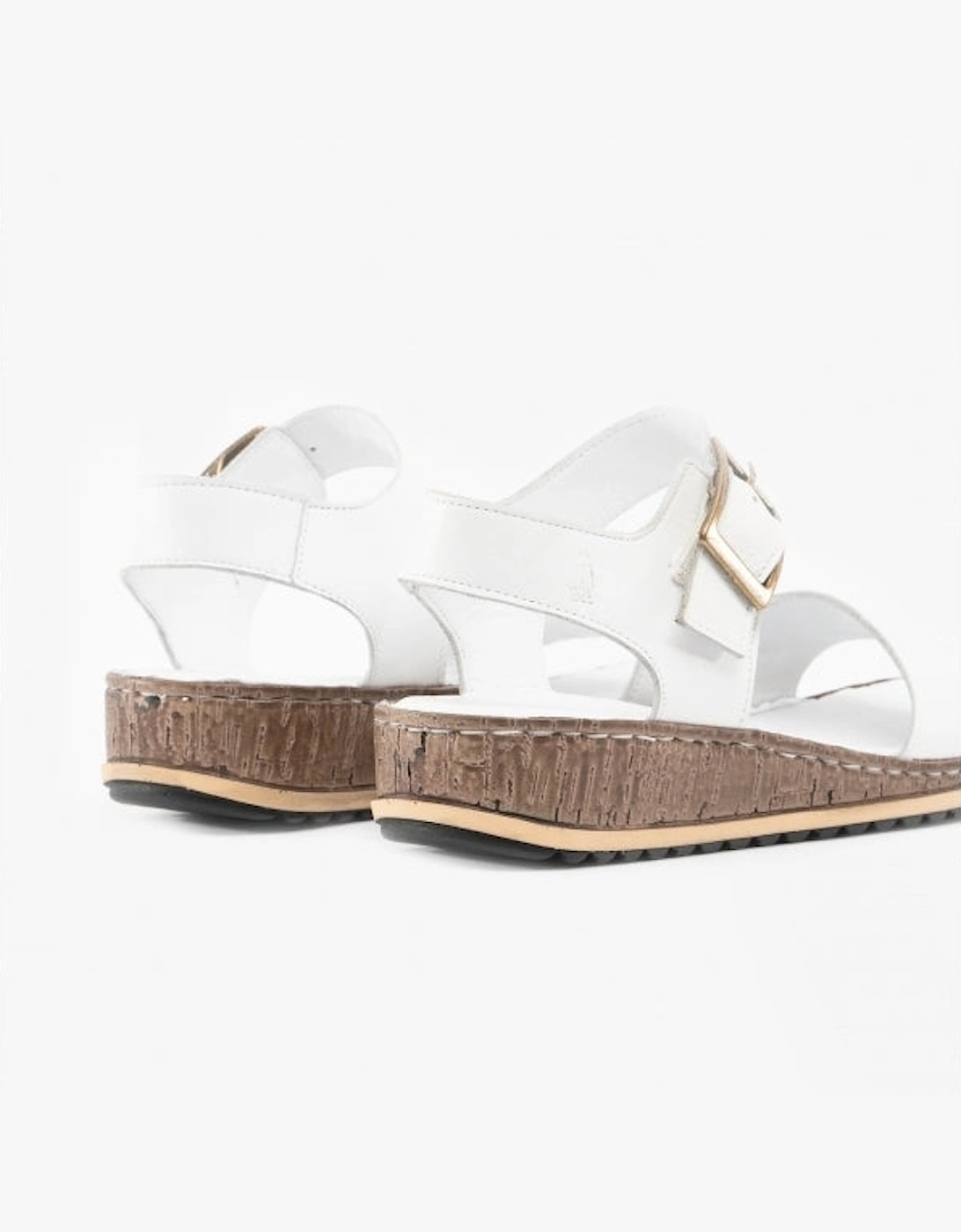 Women's Hush Puppies ELLIE Womens Leather Sandals White