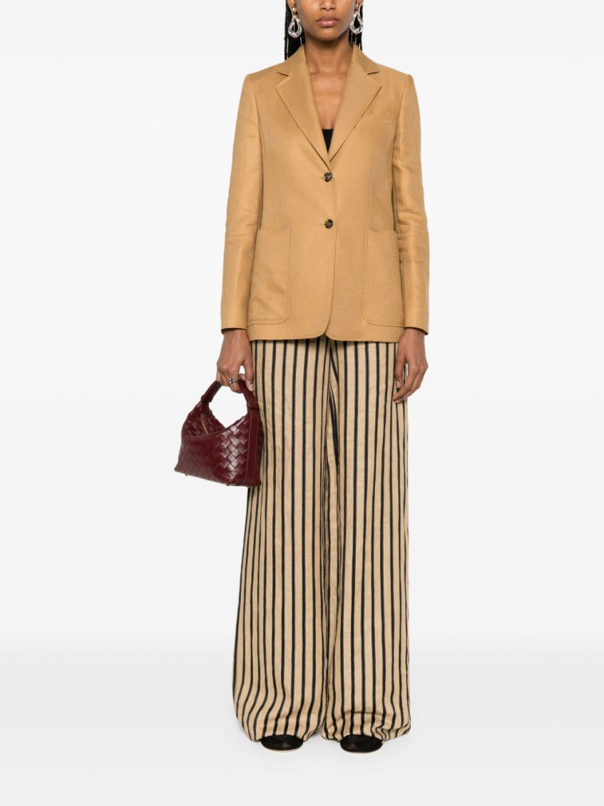 Light Brown Tailored Shoulder Blazer