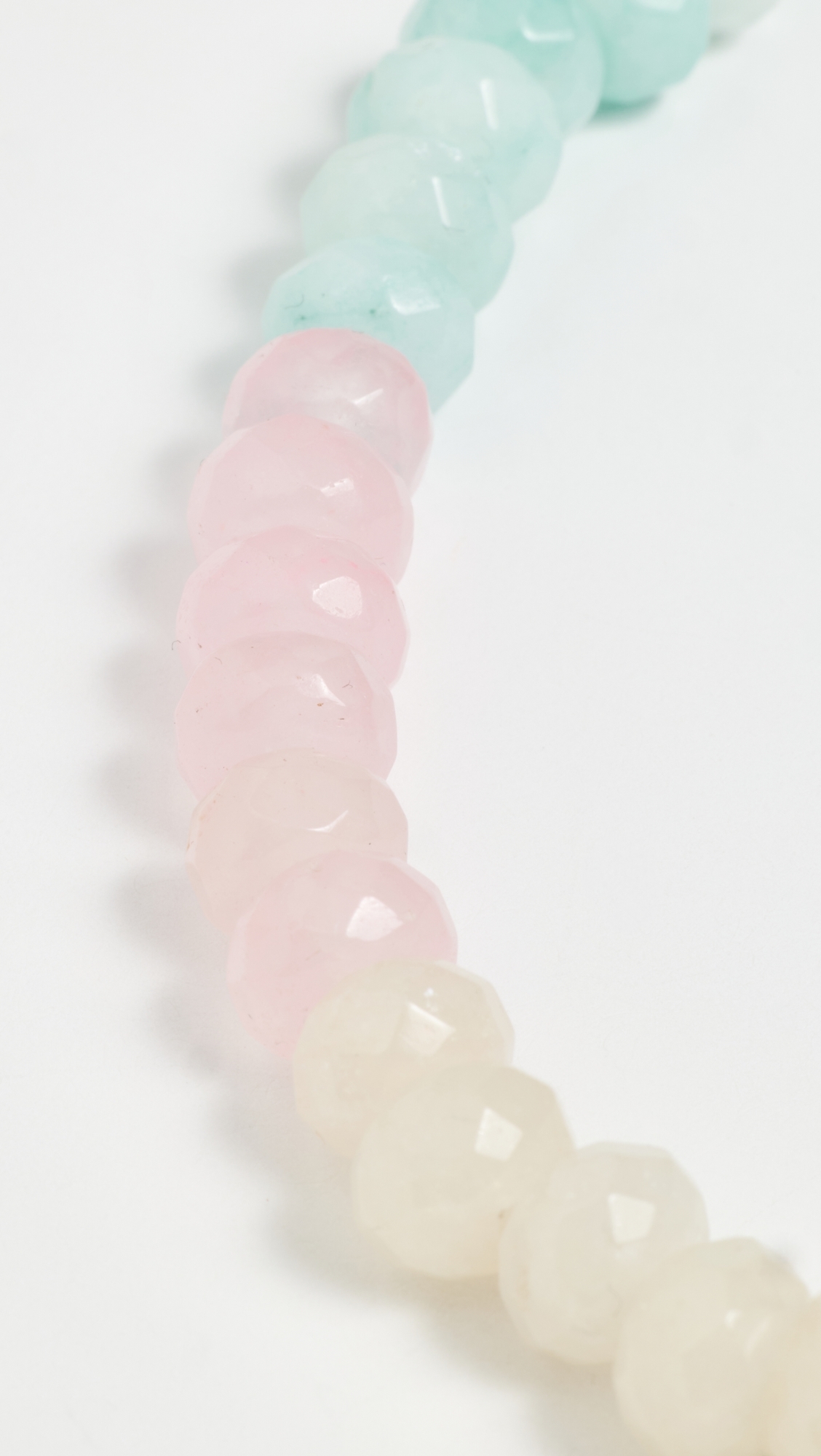BaubleBar Semi Precious Beaded Necklace Pastel Multi/Gold One Size