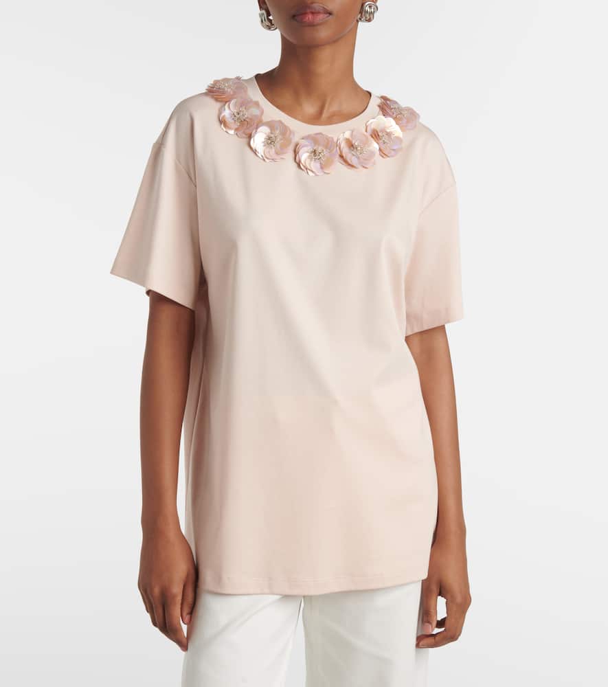 Gennaio embellished jersey top
