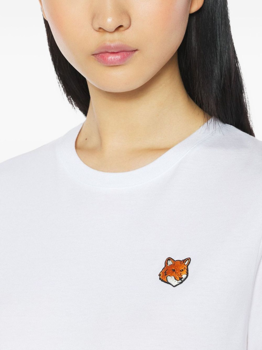 White Fox Head cotton t-shirt
