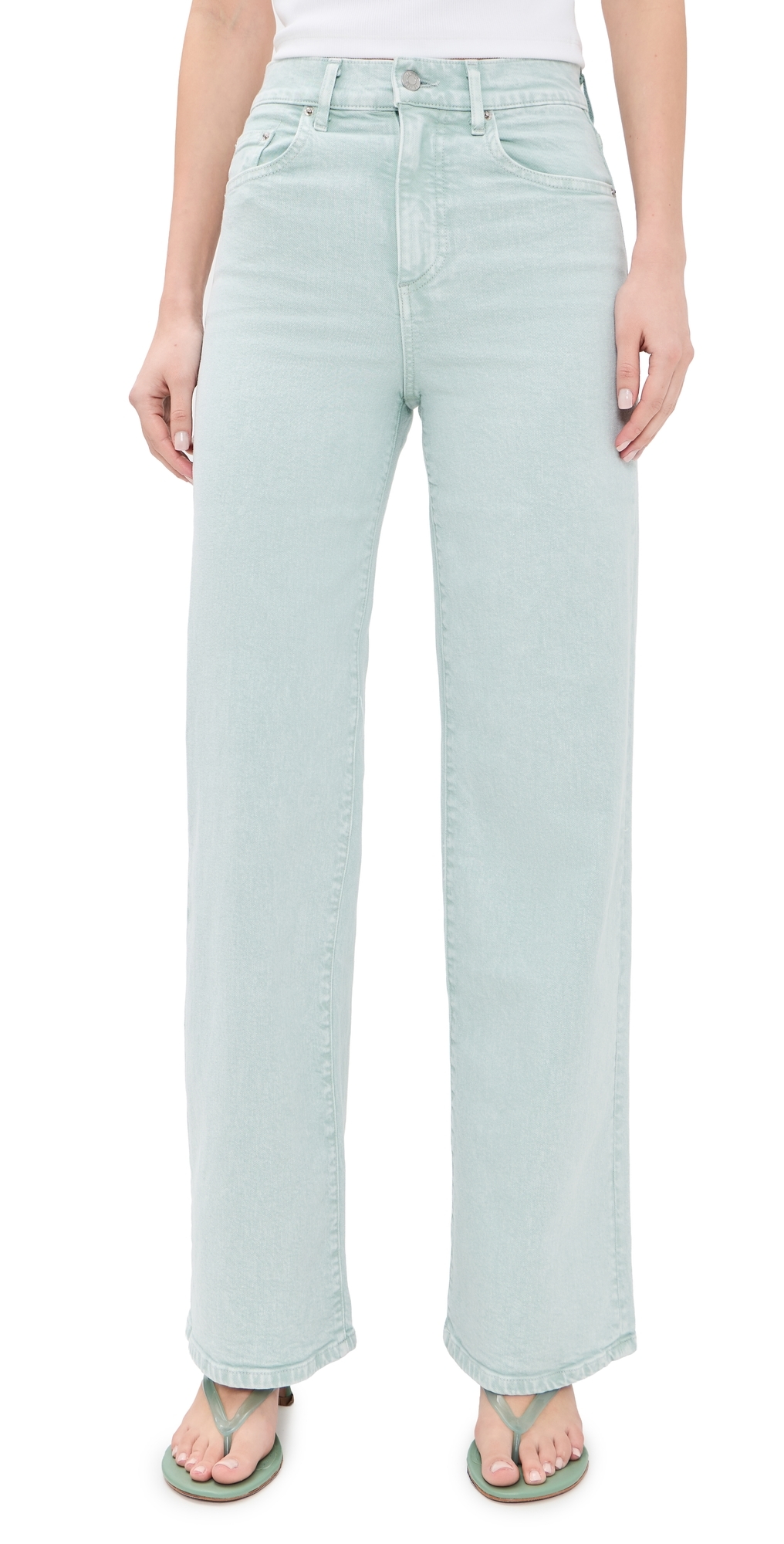 High Rise Column Jeans Minty
