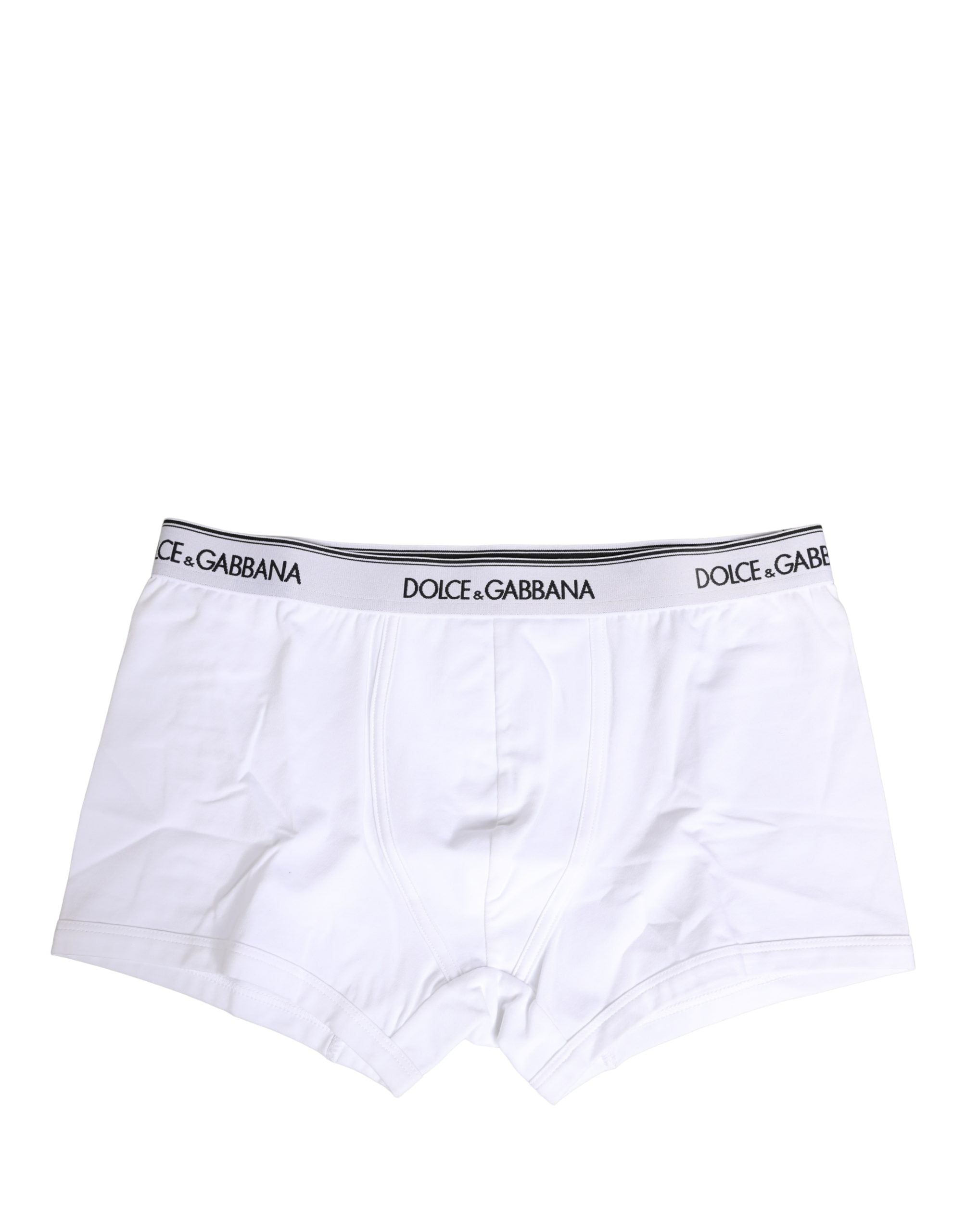 Logo-Waistband Cotton Boxer Briefs — White