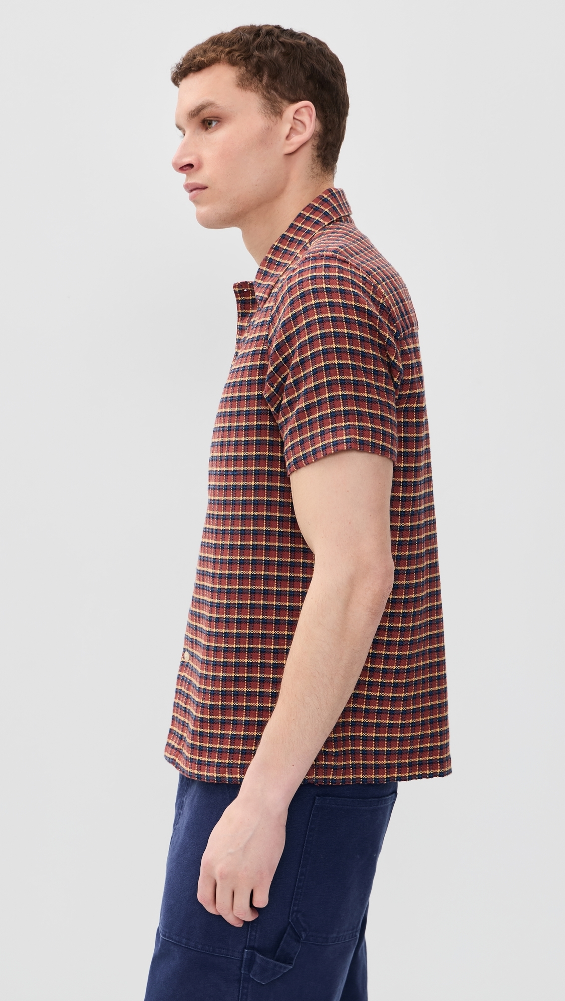 Dobby Check Busy Shirt Red/Multi