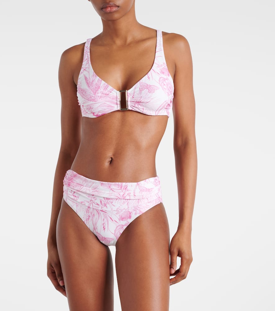 Bel Air printed bikini top