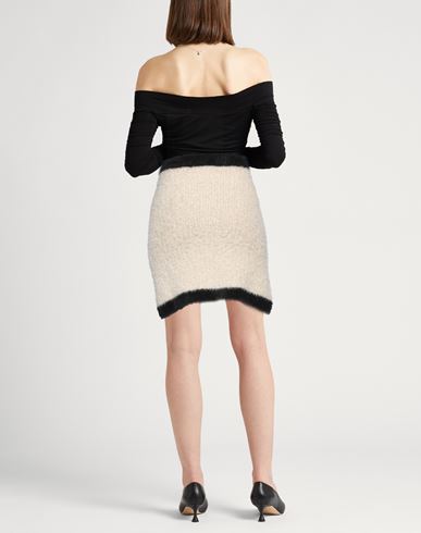 Woman Mini skirt Ivory Size S Polyamide, Cotton, Viscose, Metallic fiber