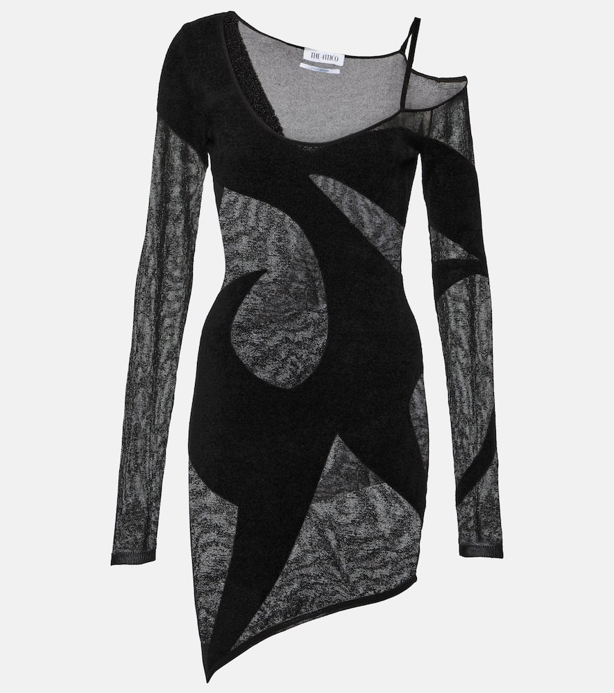 Asymmetric chiffon minidress