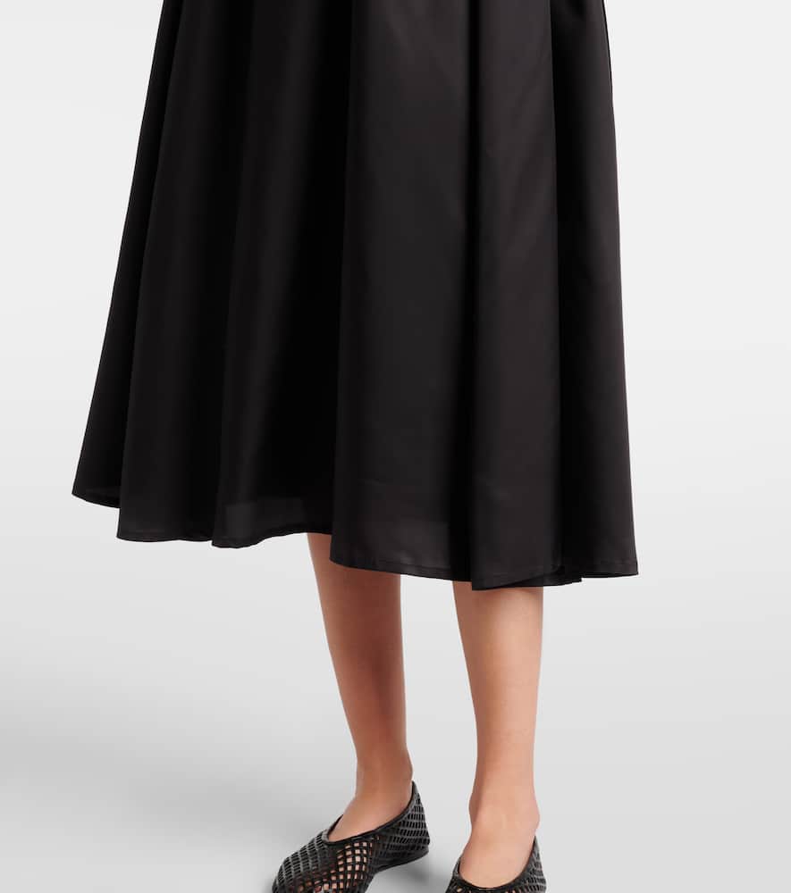 Ruffled wool midi dress