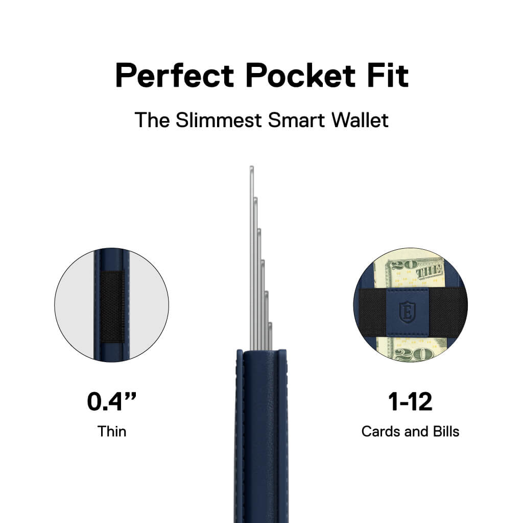 Men's Wallet - Smiley x Ekster Premium Slim Men's Wallet Trackable Wallet Leather Smart Wallet RFID Blocking