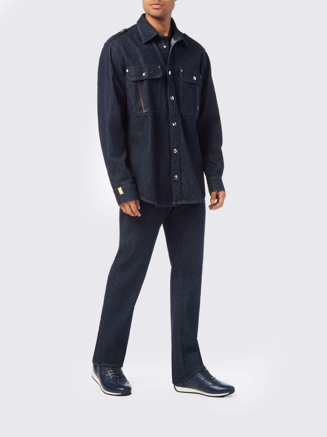 Shirt Men color Denim
