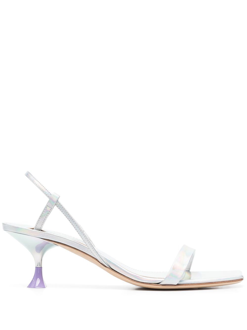 Sculpted-heel sandals - Silver