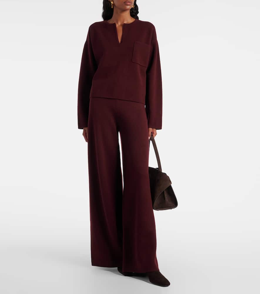 Judy wool and cashmere wide-leg pants