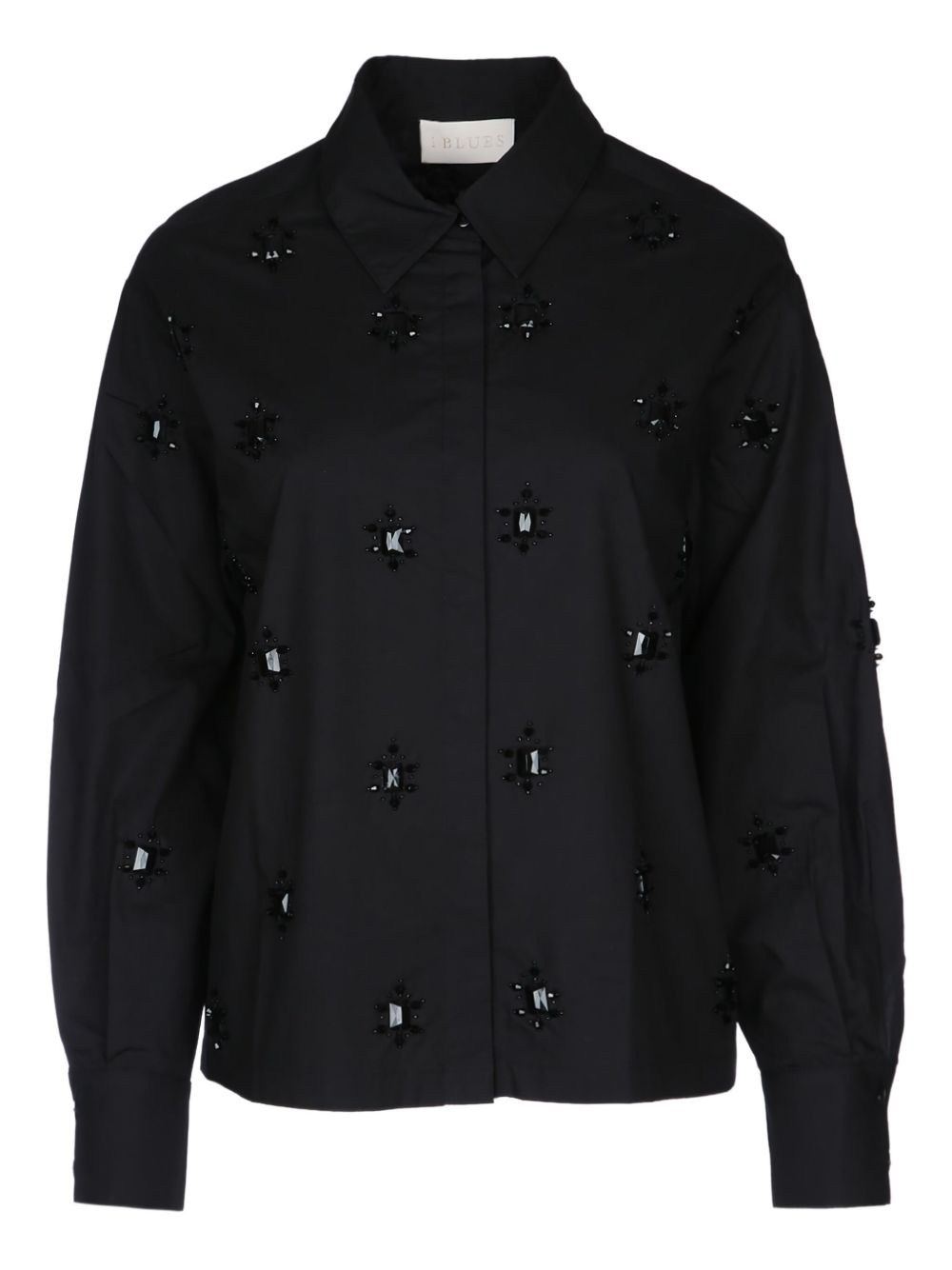 I BLUES beaded-detail shirt - Black
