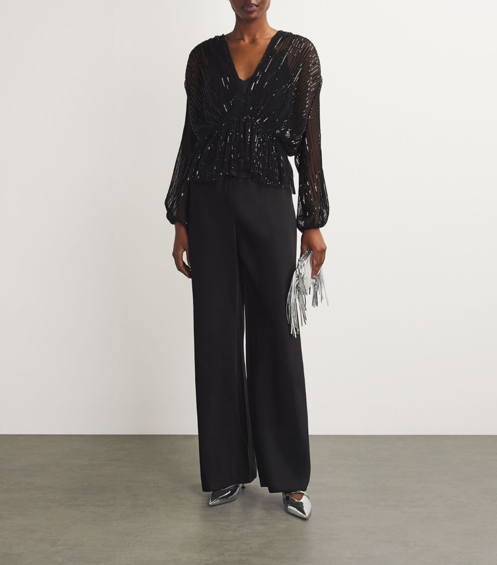 Embellished V-Neck Blouse