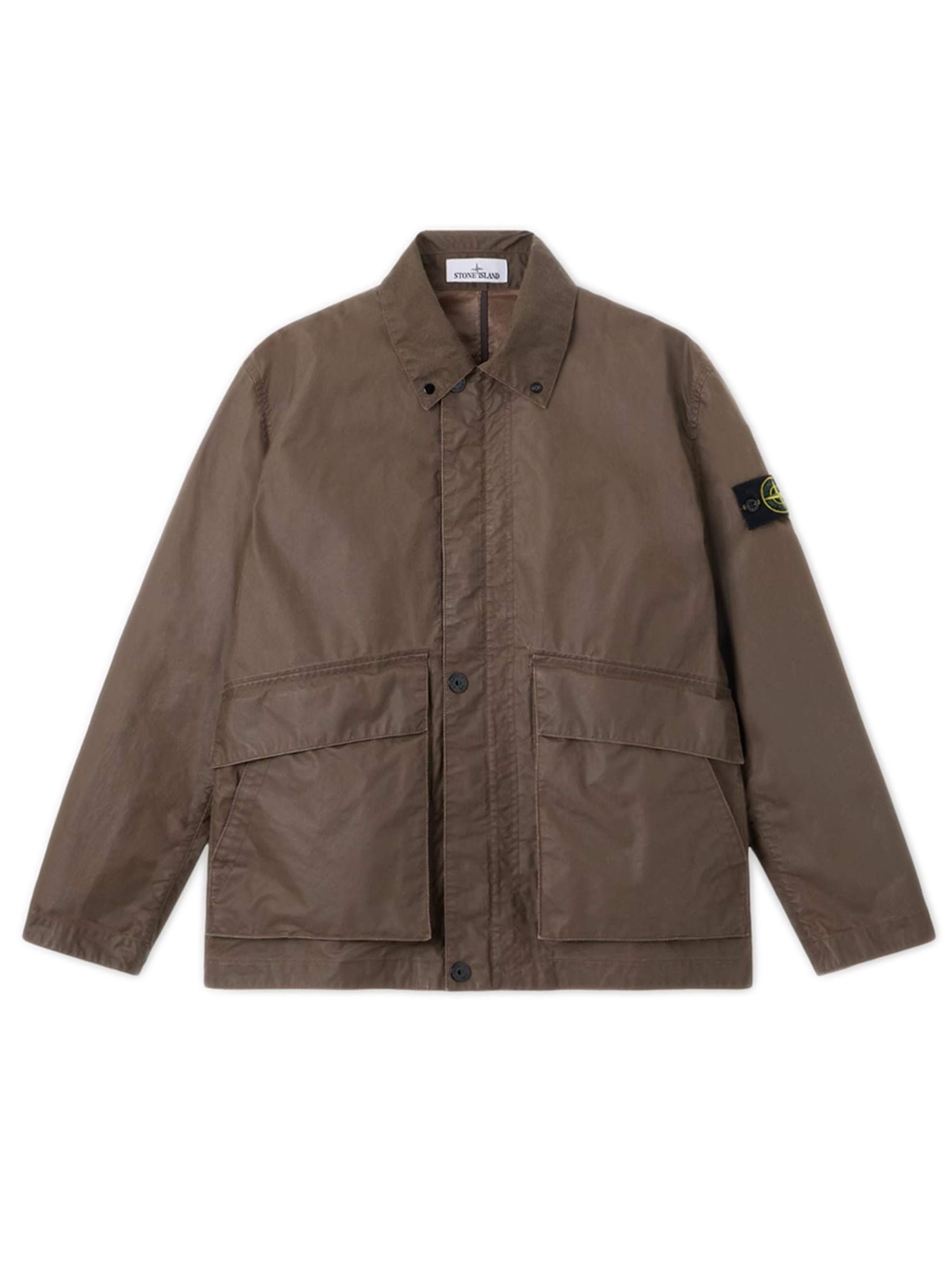 Stand Collar Jacket with Welt Pockets