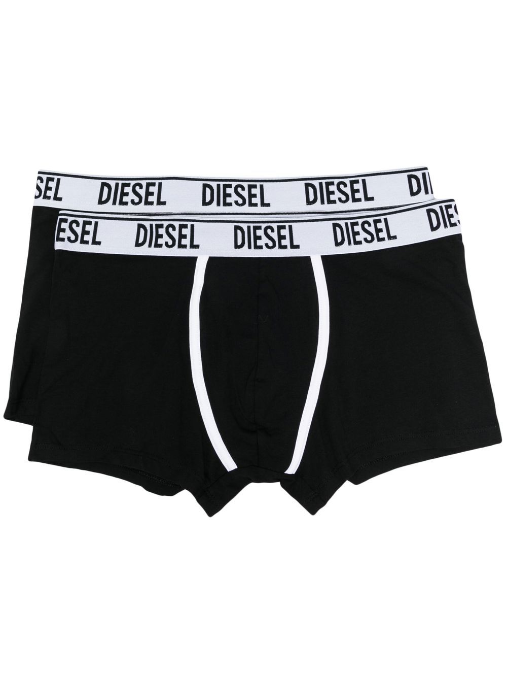 Logo-waistband boxer briefs - Black