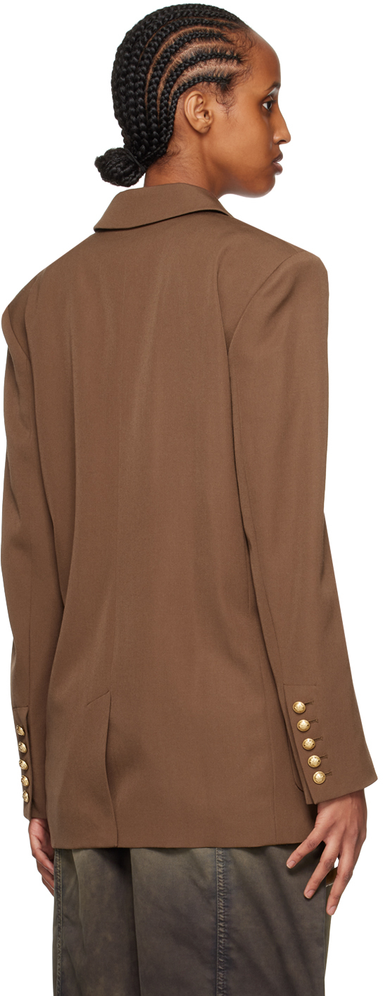 Brown double breasted blazer