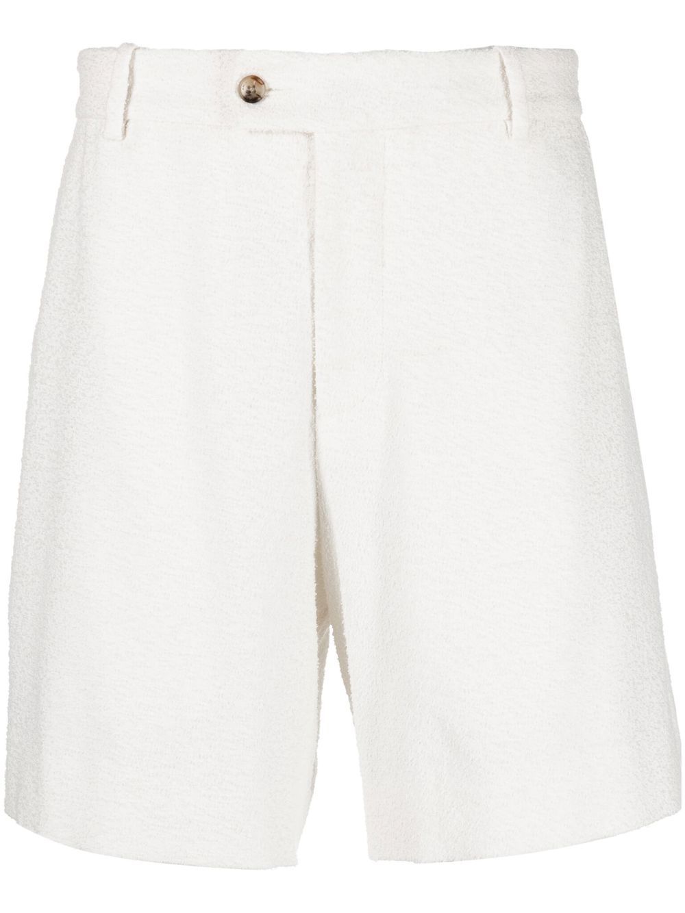 Straight-leg tailored shorts - White